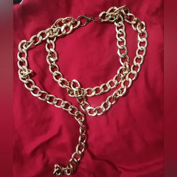 Women Fashion Gold Double Chain Belt - Picture 4 of 9